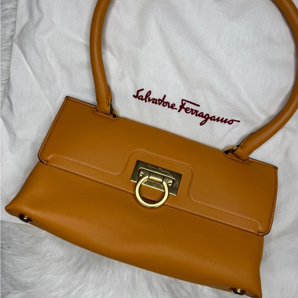 Salvatore Ferragamo Tan Leather Handbag - Picture 3 of 8